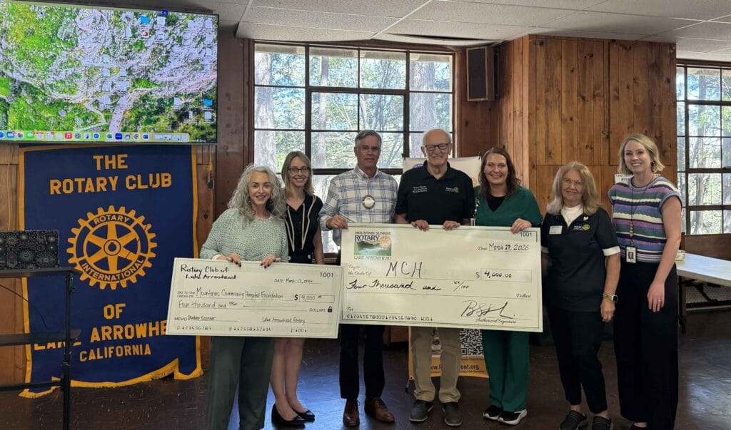 Bladder scanner donation to mountains community health